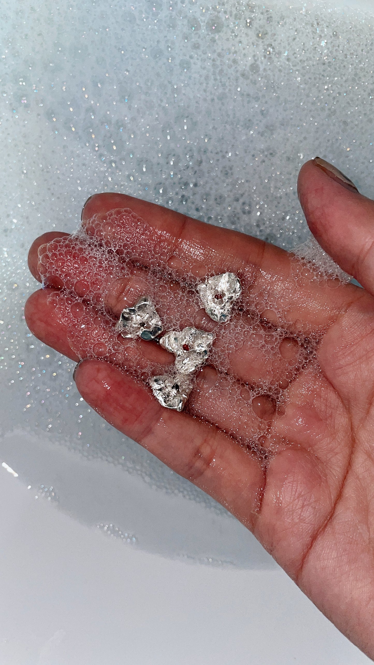 Crushed Heart Earrings