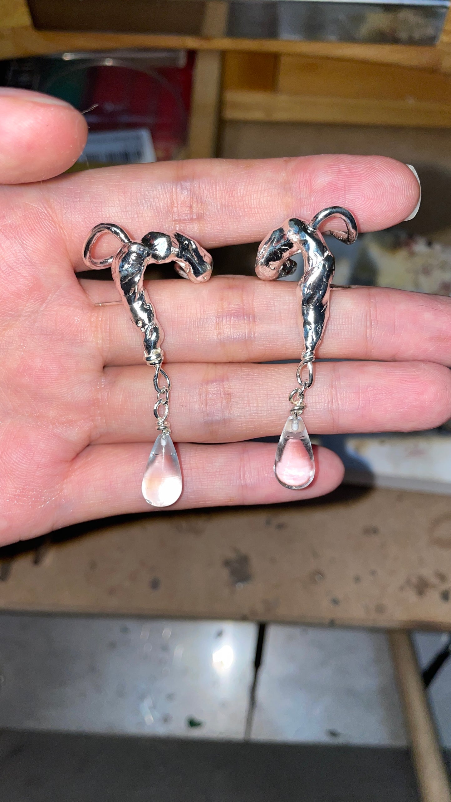 Seiren White Topaz Earrings