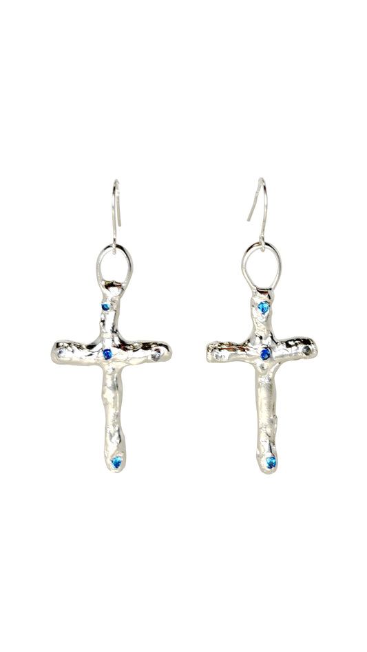 Celestial Cross Earrings: Lumen