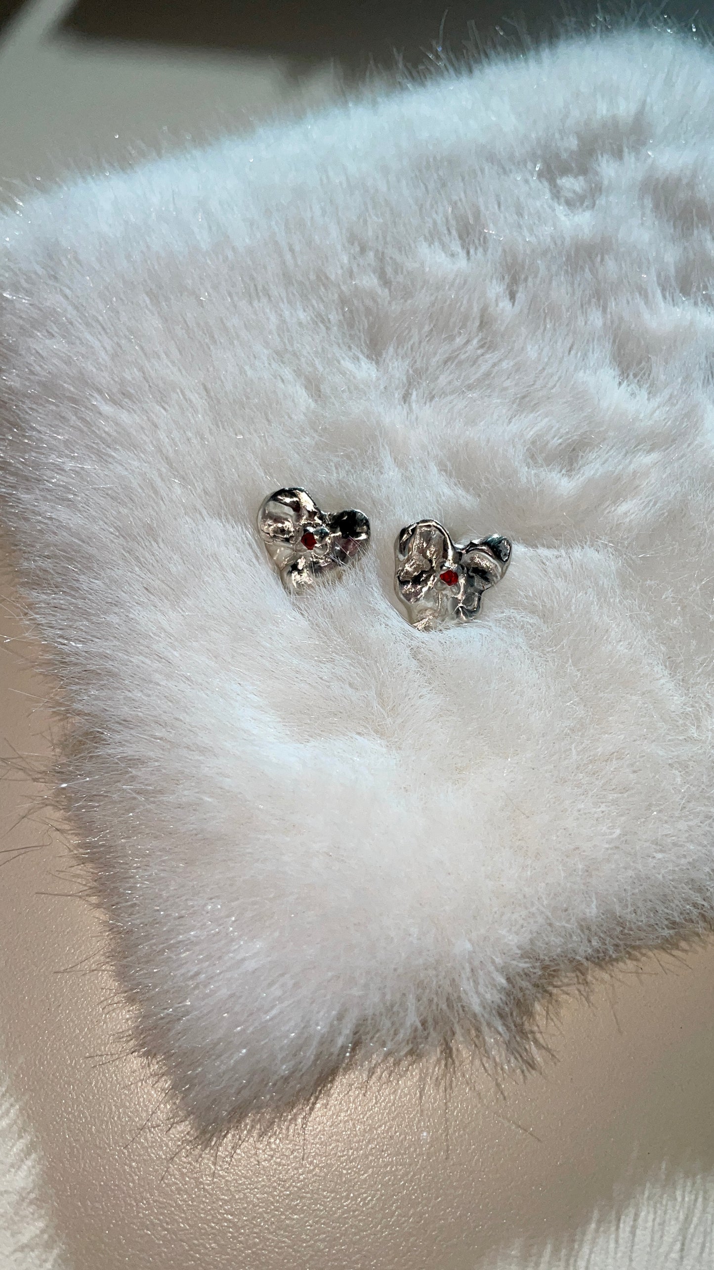 Crushed Heart Earrings
